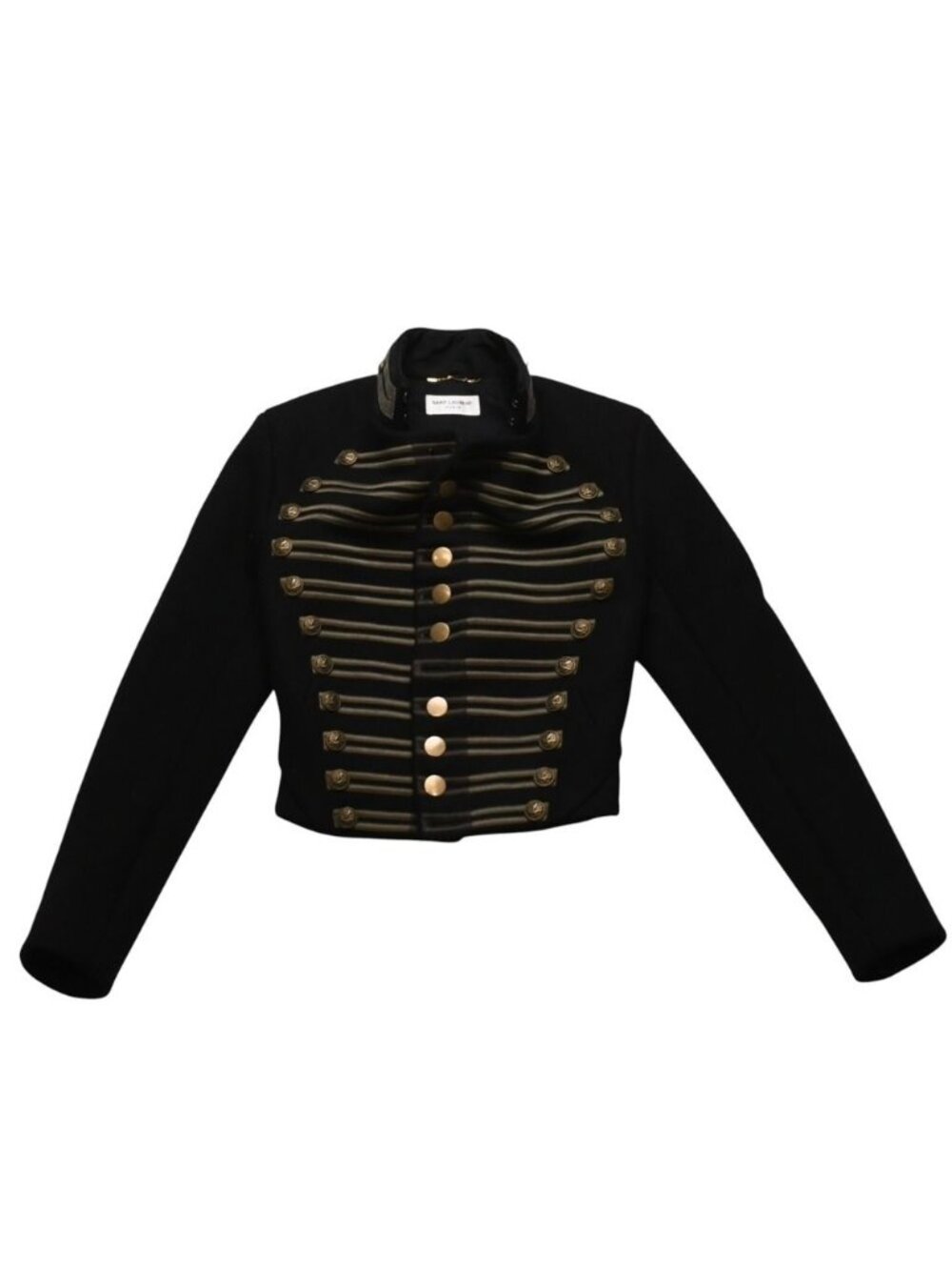 Saint Laurent Paris Napoleon Jacket Hedi Slimane Era Black Gold